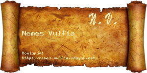 Nemes Vulfia névjegykártya